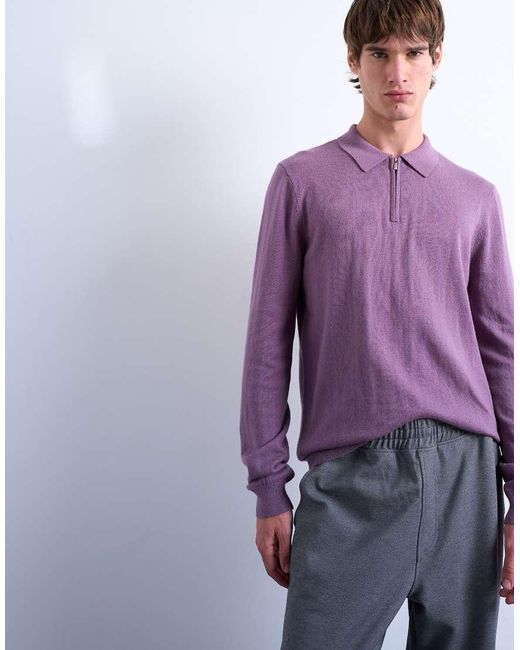 Polo Basic di Topman in Purple da Uomo