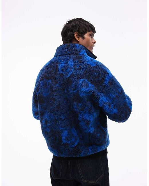 Lacoste Zip Fleece Jacket in Blue for Men Lyst UK