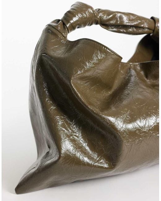 ASOS Green Textured Slouchy Tote Bag