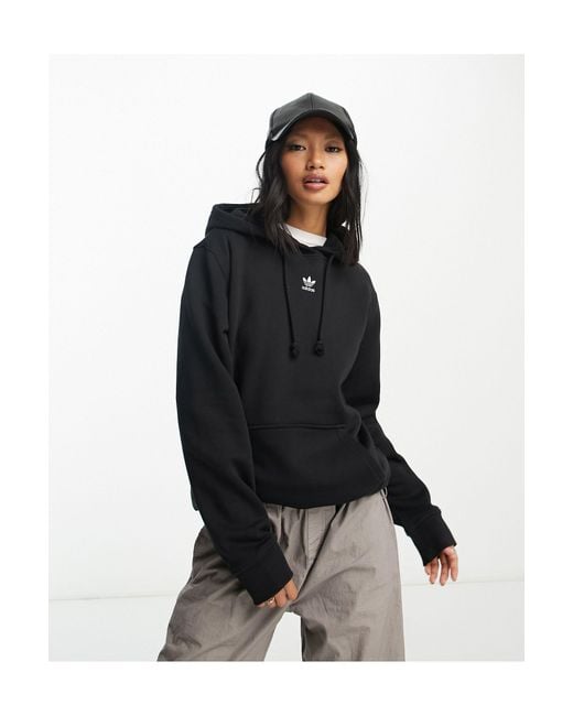 Essentials - sweat à capuche en polaire adidas Originals en coloris Noir |  Lyst