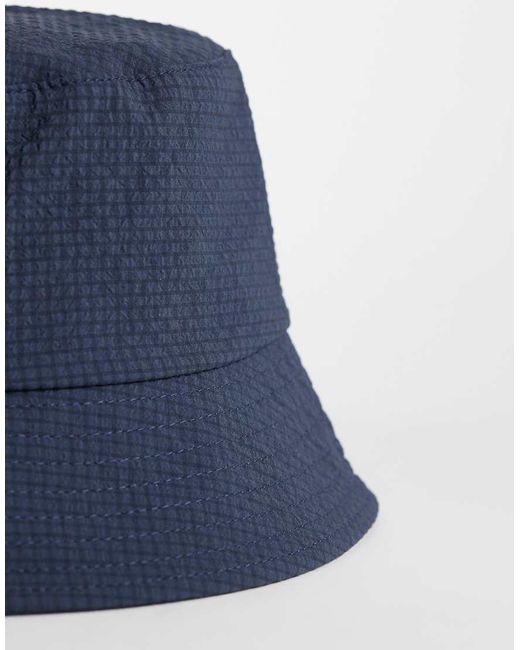 ASOS Blue Ripstop Bucket Hat for men