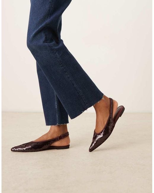 ASOS Blue Linford Slingback Ballets