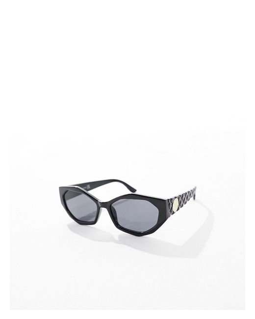 Reclaimed (vintage) Black Square Cat Eye Sunglasses