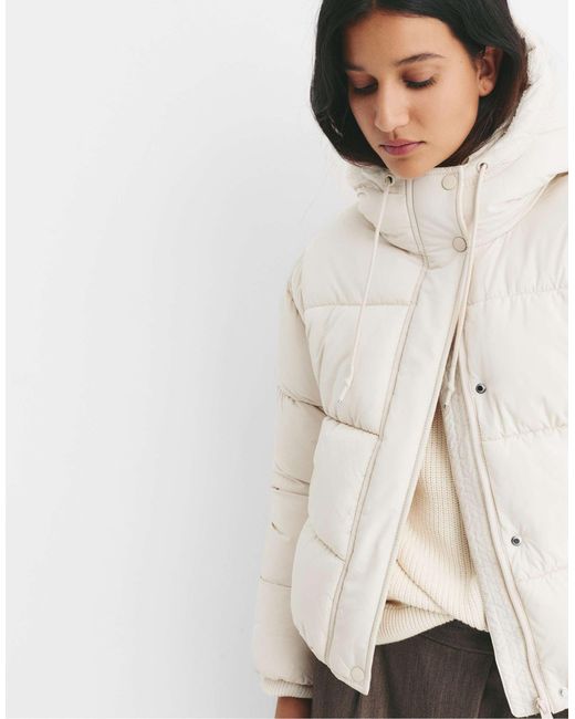 Pull&Bear Natural – kurze steppjacke