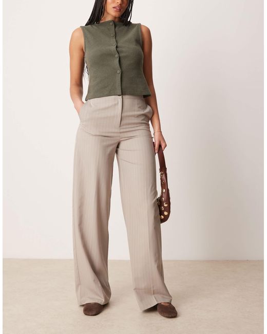 ASOS Natural Tall – elegante, locker geschnittene hose