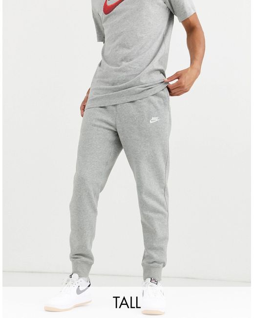 Nike Tall - Club - Gewatteerde joggingbroek in het Gray voor heren