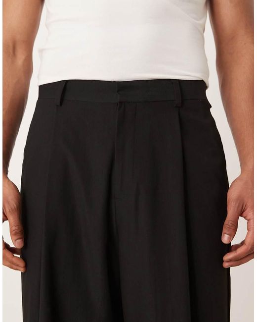 ASOS Black Balloon Suit Pants for men