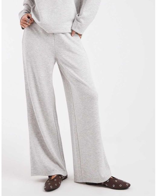 Vero Moda White Soft Wide Leg jogger Co-ord