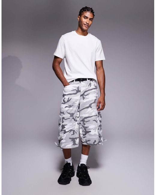 Liquor N Poker Multicolor Extra baggy Denim Jorts for men