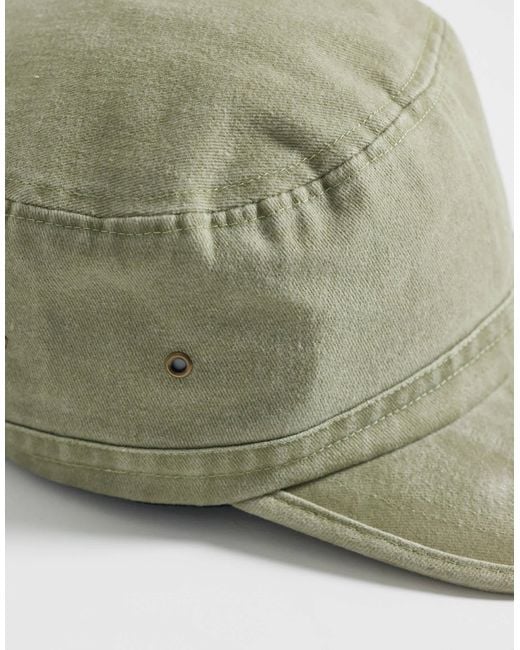 ASOS Green Washed Utility Cap for men