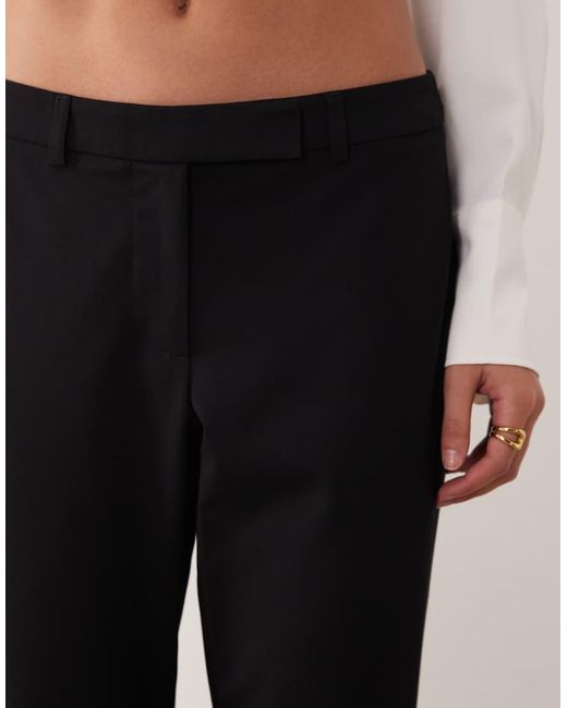 ASOS Black Mid Rise Tailored Bootcut Flared Trouser