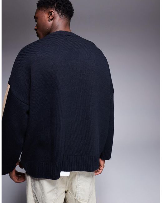 ASOS – super-oversize-pullover in Blue für Herren