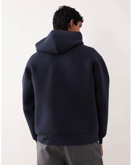 Sweat à capuche zippé en pur coton - bleu foncé en tissu façon néoprène ARKET pour homme en coloris Blue