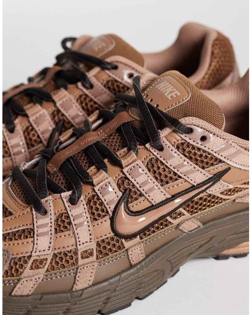Nike Brown P-6000 Suede Trainers