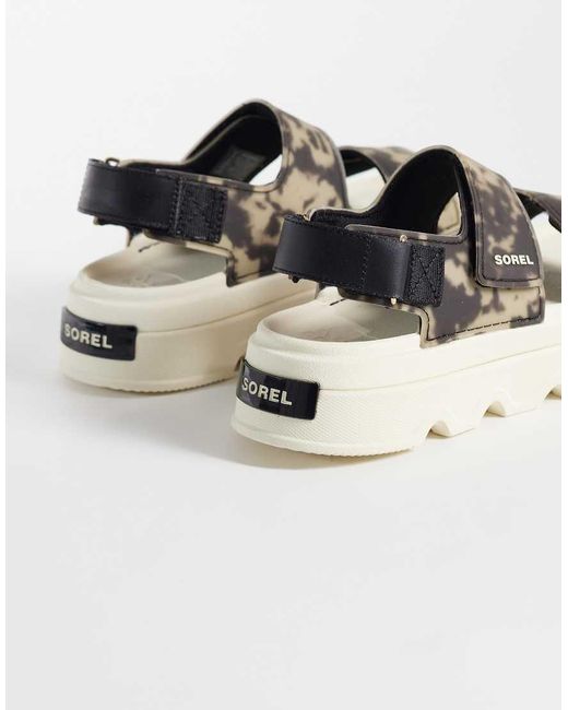 Sorel White Kinetic Sunchase Ankle Strap Sandal