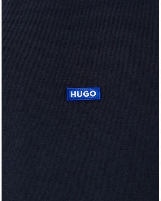 HUGO Blue Hugo Sleeveless Cotton T-shirt With Logo Detail for men