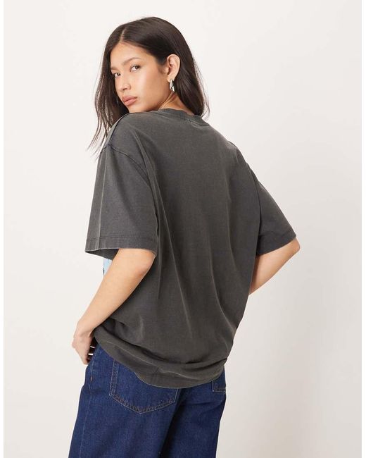 ASOS Blue Oversized T-Shirt With Floral Graphic