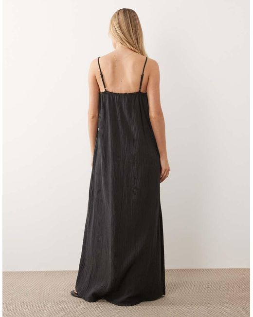 Jdy Gray Cheesecloth Sleeveless Maxi Dress