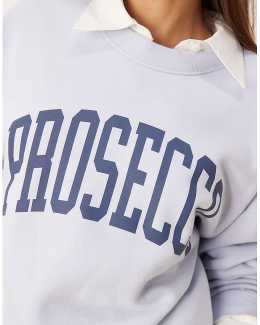 Abercrombie & Fitch White Varsity Slogan Crewneck