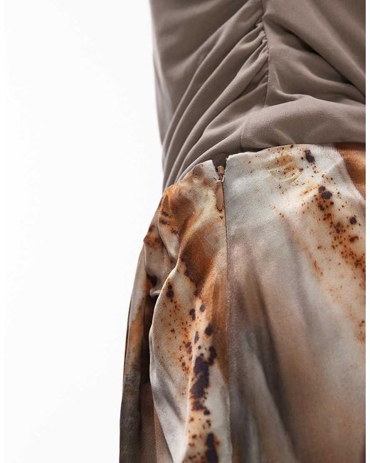 TOPSHOP Mini Sarong-Rok in het Multicolor