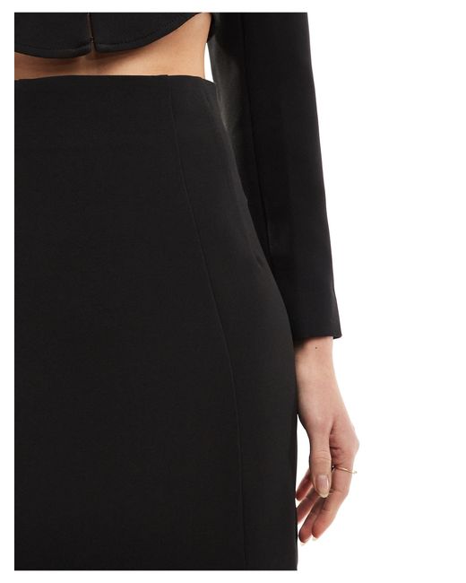 Mini-jupe d'ensemble taille haute à coutures apparentes Miss Selfridge en coloris Black