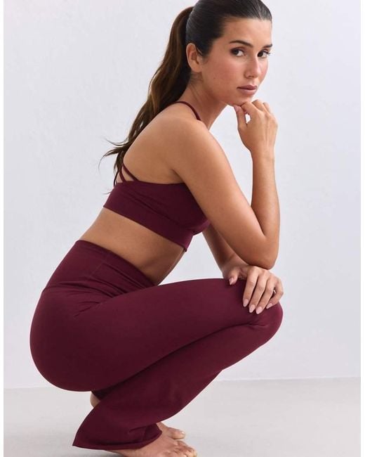 Aim'n Red Merlot Sense Flare Petite Tights