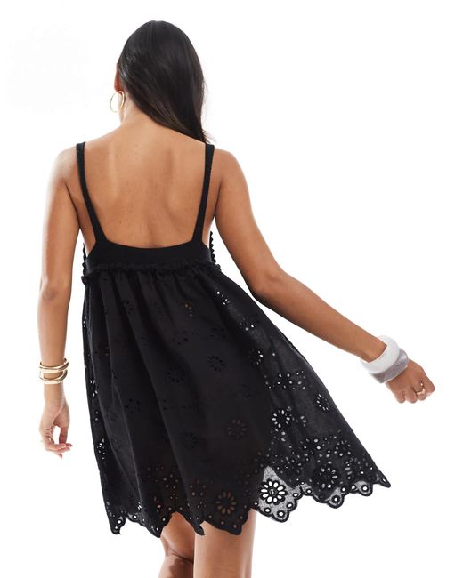 Robe courte Miss Selfridge en coloris Black