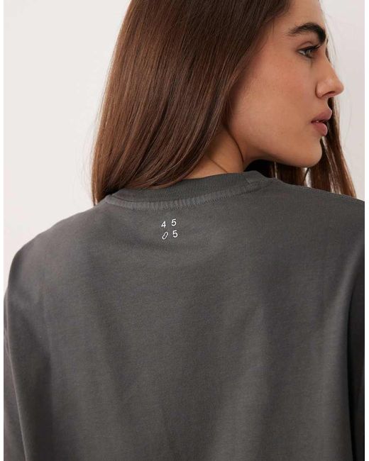 4505 Black Icon Heavyweight Cotton Oversized T-shirt With Quick Dry Finish