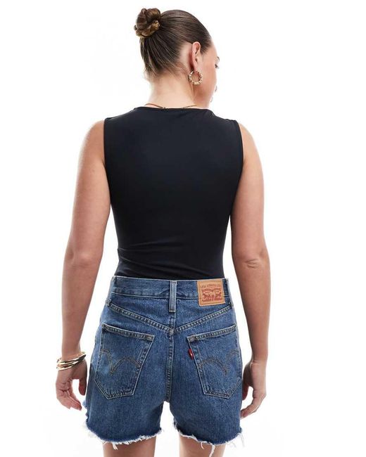 Body Con Scollo Squadrato di Stradivarius in Blue