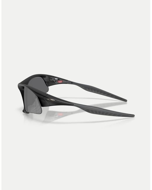 Oakley Black Suture Jacket Irregular Sunglasses With Mirrored Lens