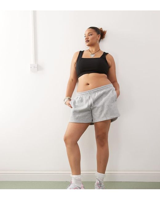 Noisy May Gray Elasticated Waist Shorts