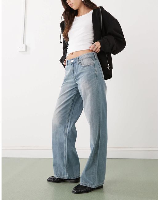 Weekday Blue Ample Low Loose Jeans