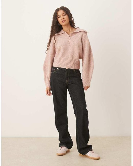 ASOS Pink Waisted Polo