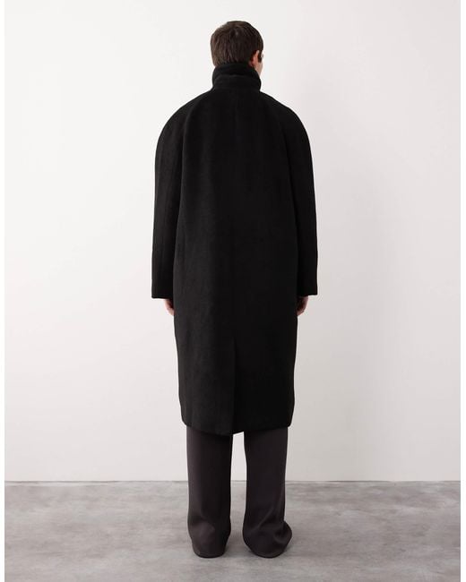 Manteau en laine mélangée ASOS COLLECTIVE pour homme en coloris Black