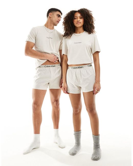 Calvin Klein White – modern structure – boxershorts aus baumwolle
