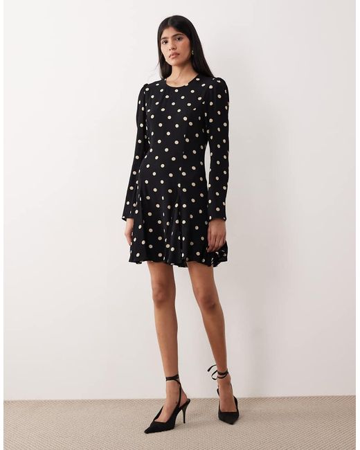 Nobody's Child Black Paris Cut Out Back Fluted Hem Mini Dress