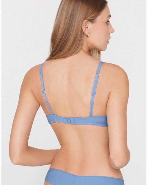 Tezenis Blue Athens Microfibre Push-Up Bra