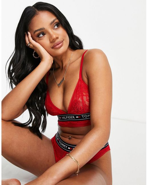 red tommy hilfiger thong