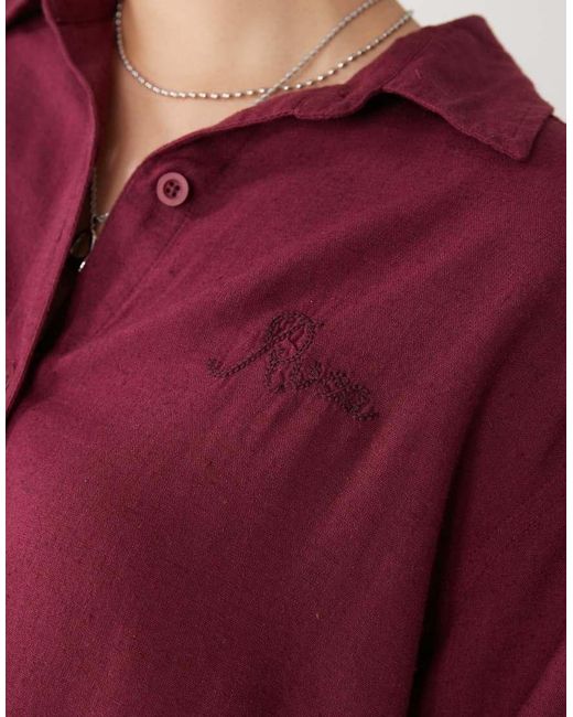 RVCA Red Syd Stripe Short Sleeve Shirt