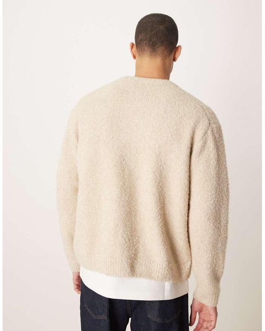 Abercrombie & Fitch Natural Boucle Vintage Cardigan for men