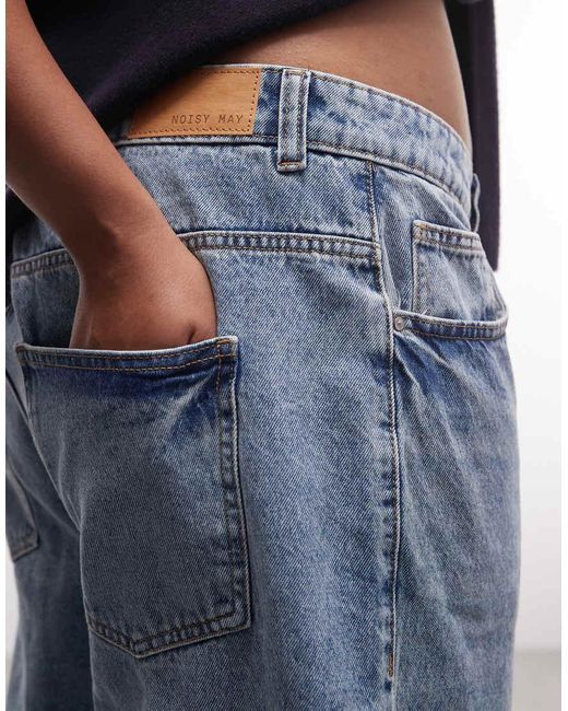 Noisy May Blue Mid Waist Bermuda Short