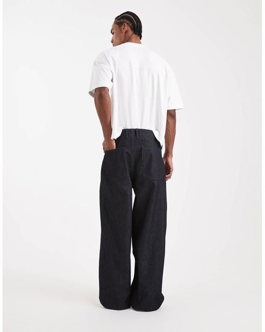 ASOS Blue Circular Design Collection Co-ord Heavyweight Super baggy Jeans for men