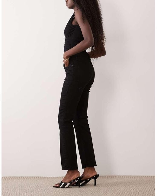 GOOD AMERICAN Black Never Fades Good Legs Straight Leg Jeans