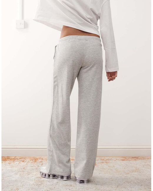 Weekday White Low Waisted Wide Leg joggers