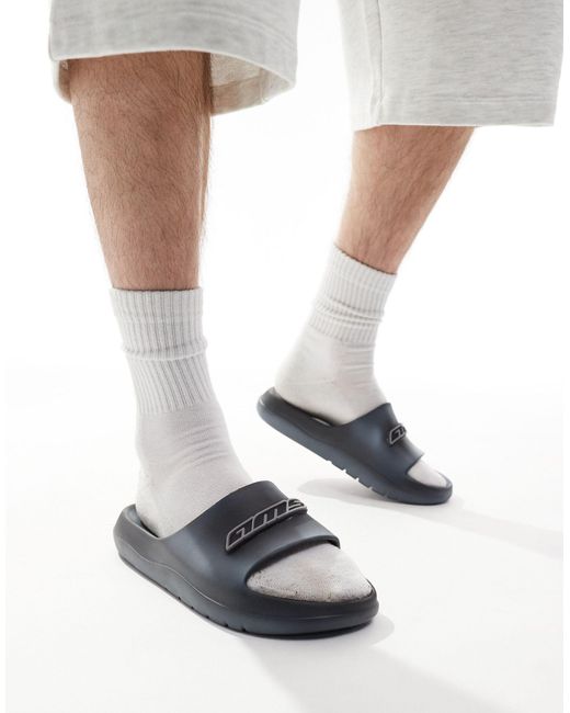 Sandales imprimées façon peinture pulvérisée vieillie à écusson logo ASOS pour homme en coloris White