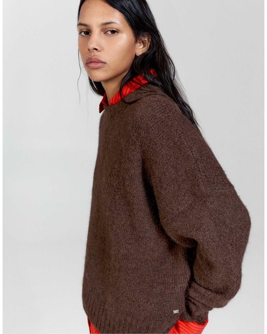 Pull&Bear Brown Pullover