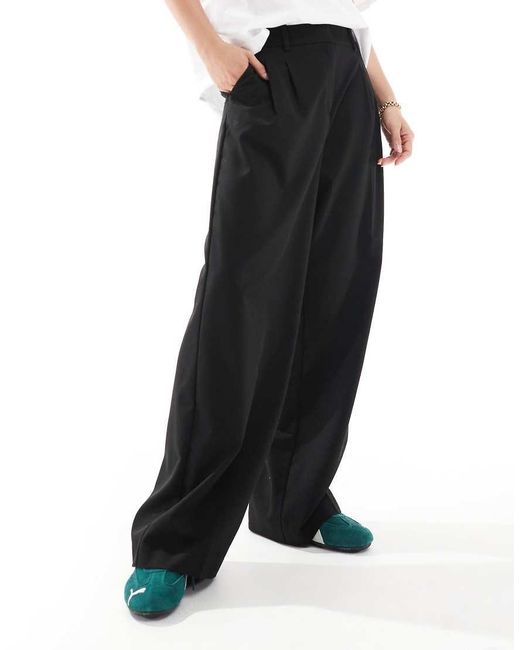 Vero Moda White Wide Leg Pleated Tailored Trouser