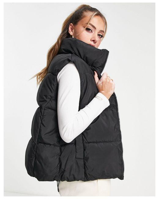 New Look Boxy Gilet in Black | Lyst UK