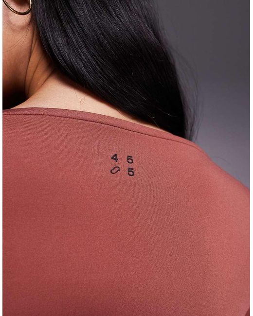 4505 Red Ballet Wrap Long Sleeve Top