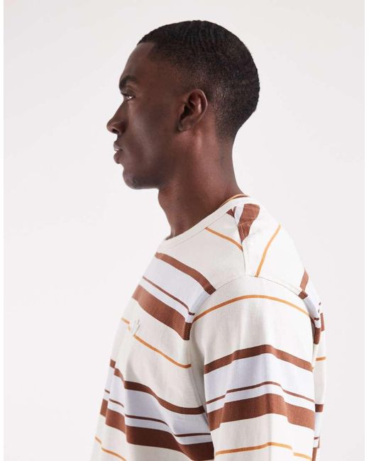 Adidas Originals White Relaxed Striped T-shirt